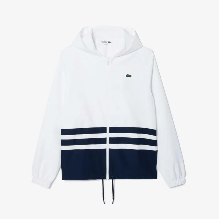 Matching Sets Men Lacoste Men039s Tennis Colorblock Sweatsuit White Navy Blue White Du9