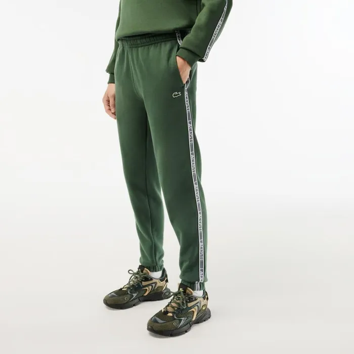 Matching Sets Men Lacoste Mens Logo Stripe Joggers Dark Green Smi