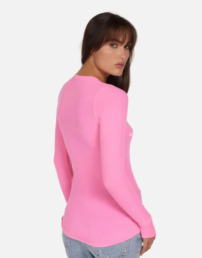 McKinley Diamond Star Neon Pink Women Lauren Moshi Long Sleeve