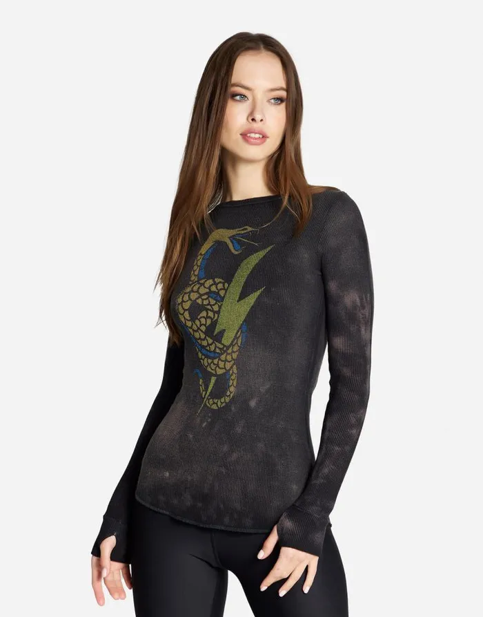 McKinley Lightning Snake Sunfade Onyx Women Lauren Moshi Long Sleeve