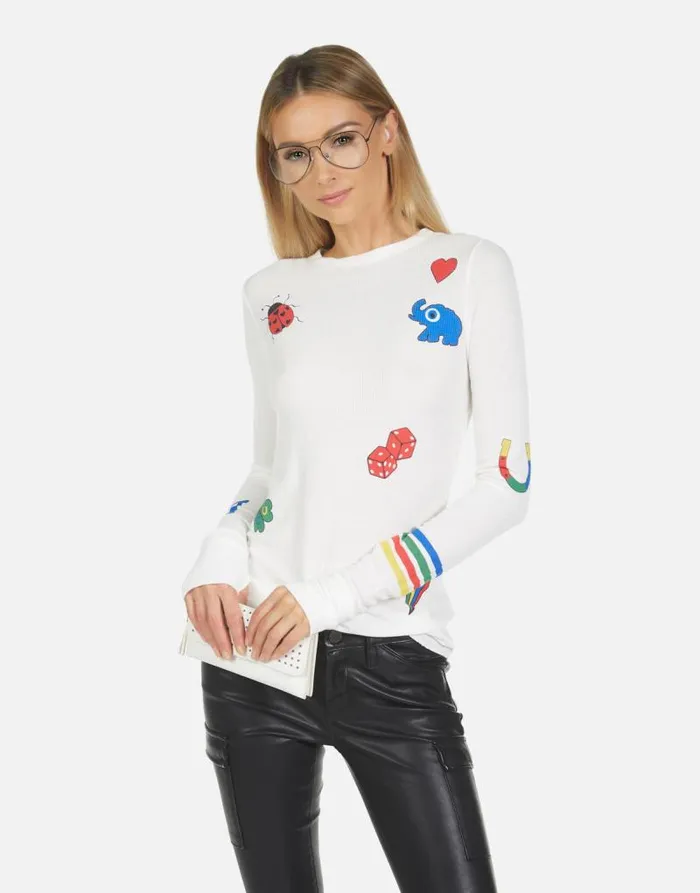McKinley Lucky Elements Milk Women Lauren Moshi Long Sleeve