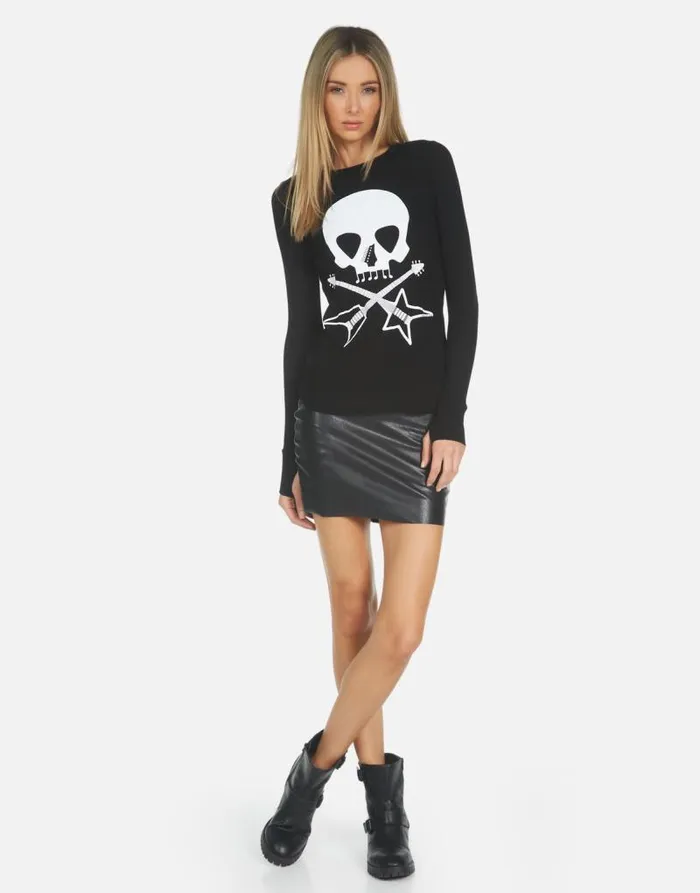 McKinley Music Skull Black Women Lauren Moshi Long Sleeve