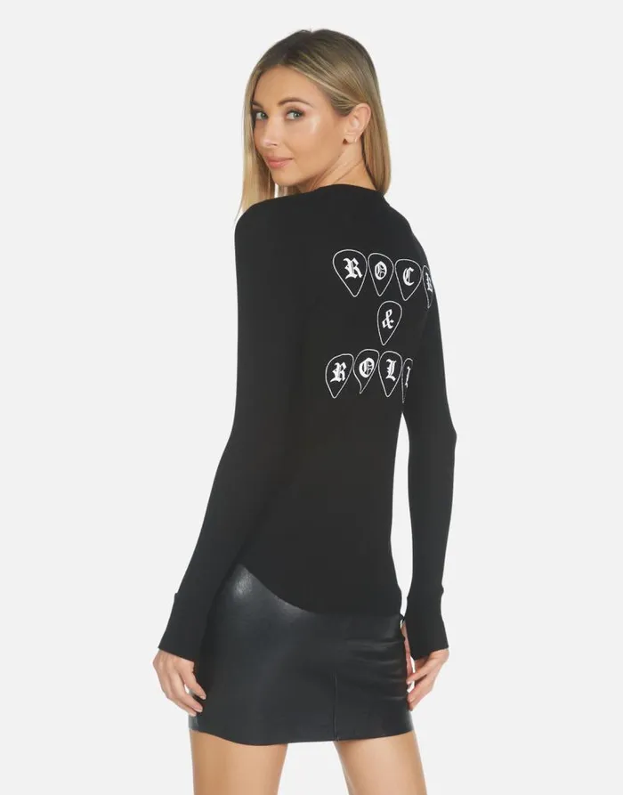 McKinley Music Skull Black Women Lauren Moshi Long Sleeve