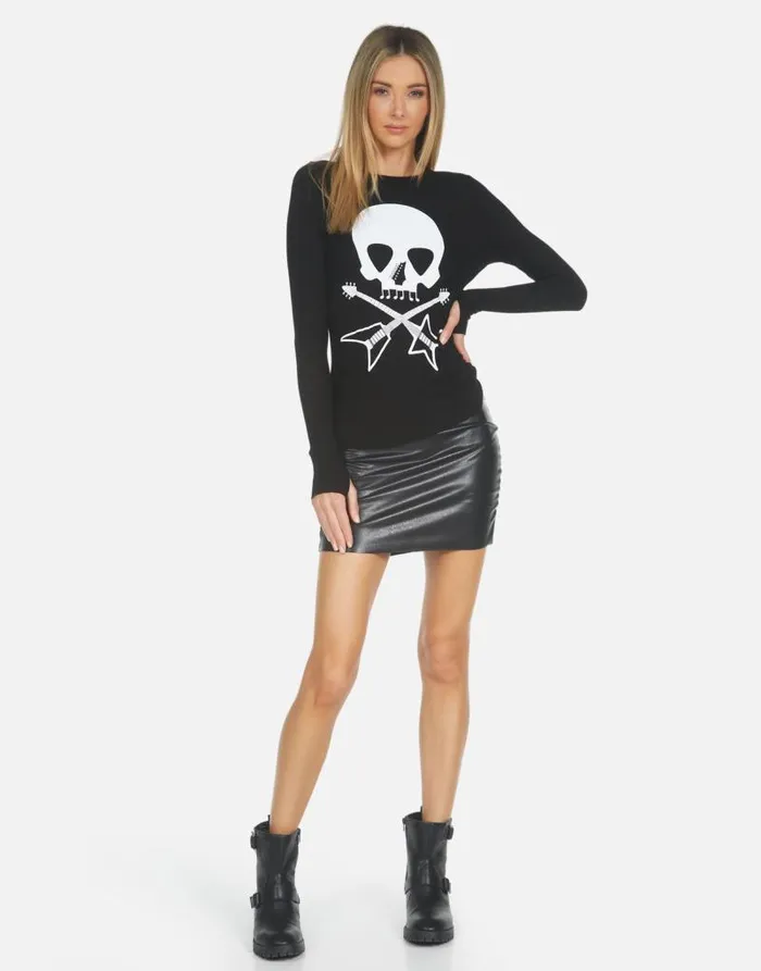 McKinley Music Skull Black Women Lauren Moshi Long Sleeve