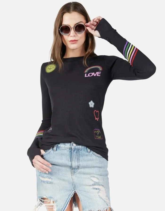 McKinley Neon Signs Onyx Women Lauren Moshi Long Sleeve