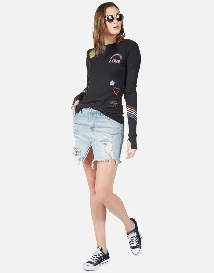 McKinley Neon Signs Onyx Women Lauren Moshi Long Sleeve