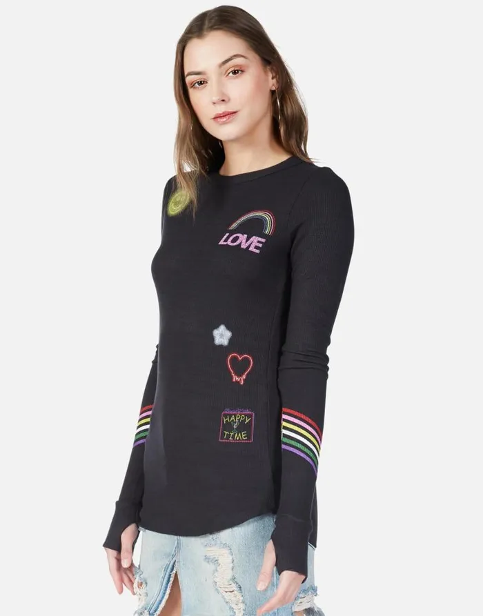 McKinley Neon Signs Onyx Women Lauren Moshi Long Sleeve