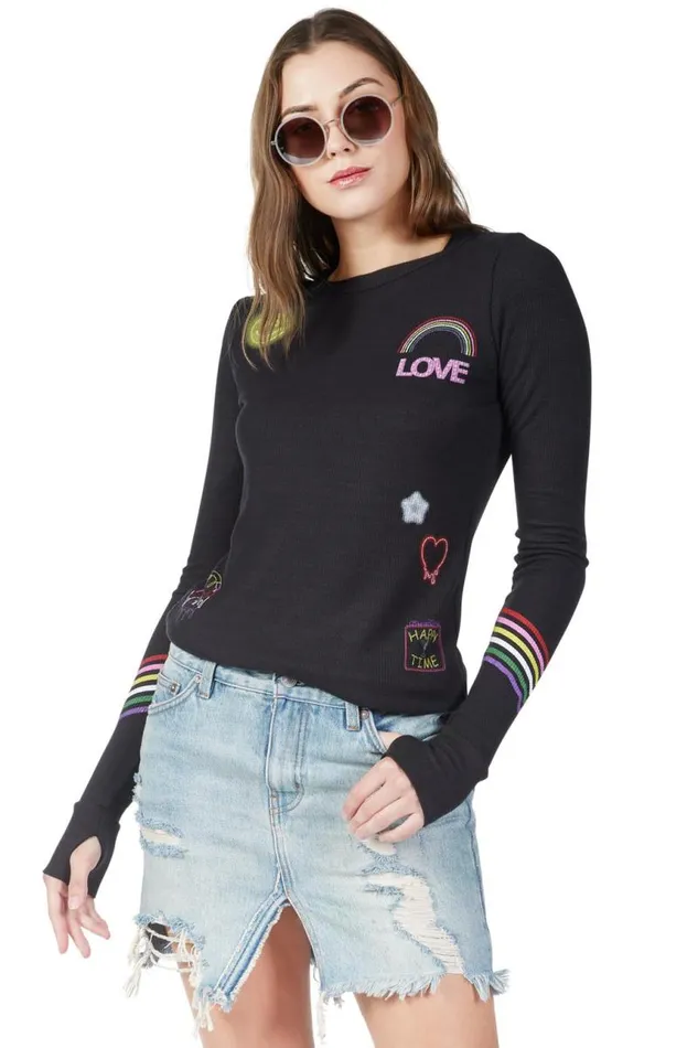 McKinley Neon Signs Onyx Women Lauren Moshi Long Sleeve
