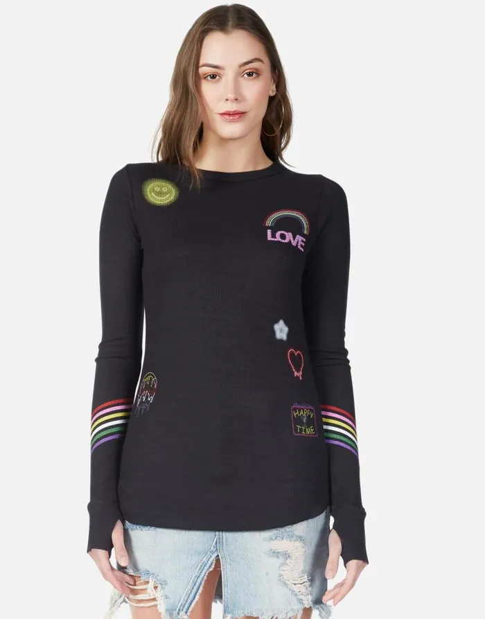 McKinley Neon Signs Onyx Women Lauren Moshi Long Sleeve