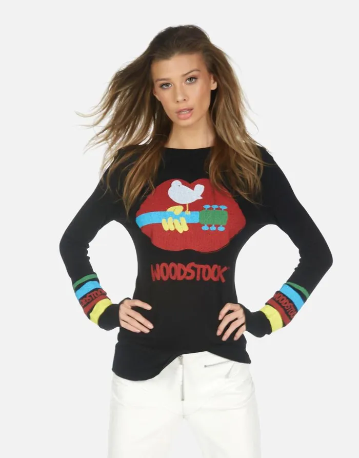 McKinley Woodstock Lip Black Women Lauren Moshi Long Sleeve