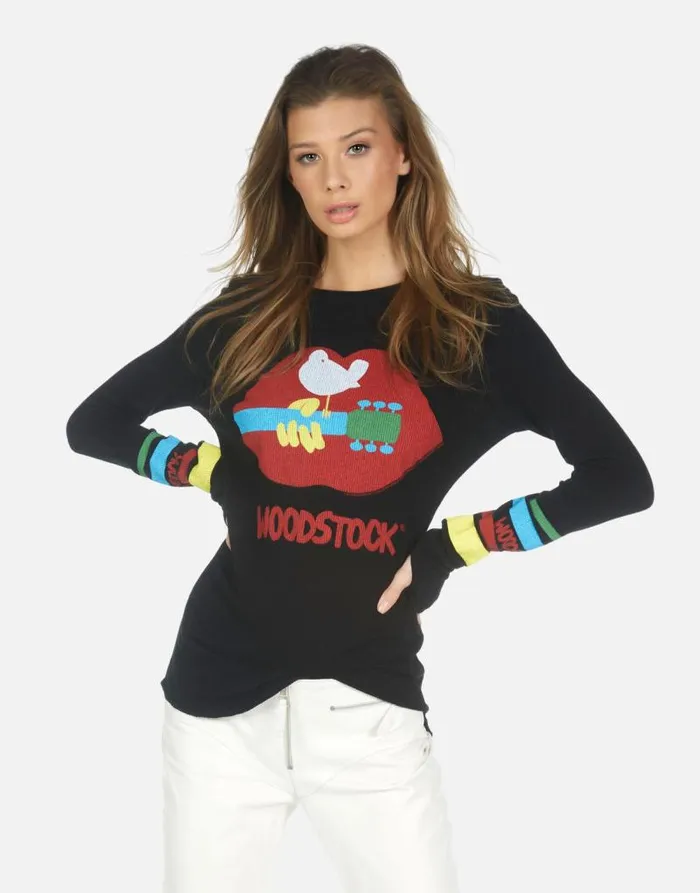McKinley Woodstock Lip Black Women Lauren Moshi Long Sleeve