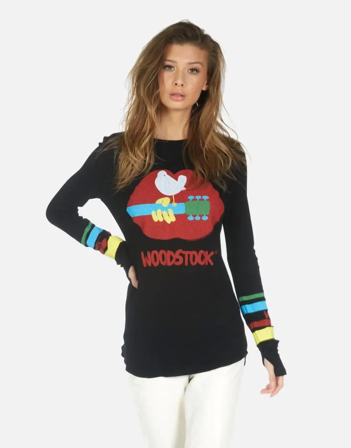 McKinley Woodstock Lip Black Women Lauren Moshi Long Sleeve