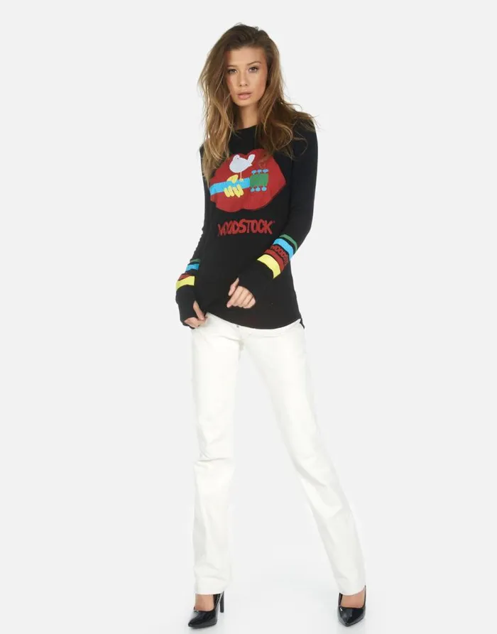 McKinley Woodstock Lip Black Women Lauren Moshi Long Sleeve