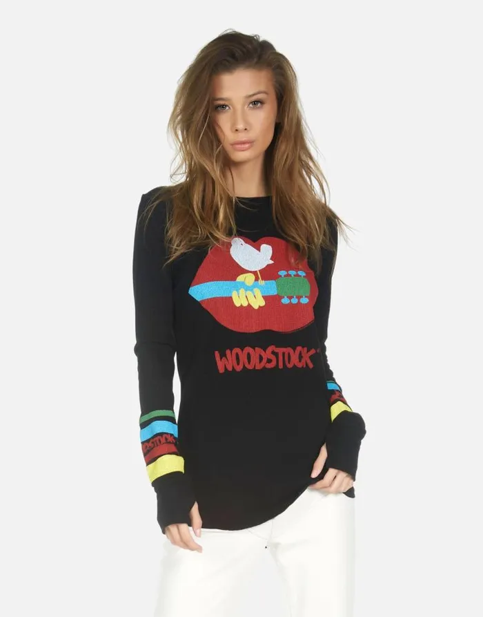 McKinley Woodstock Lip Black Women Lauren Moshi Long Sleeve