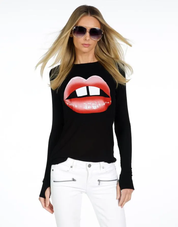 McKinley X Gap Tooth Lips Black Women Lauren Moshi Long Sleeve