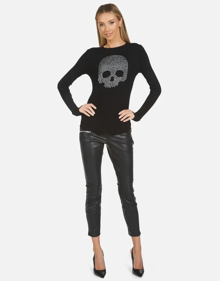 McKinley X Nailhead Skull Black Women Lauren Moshi Long Sleeve