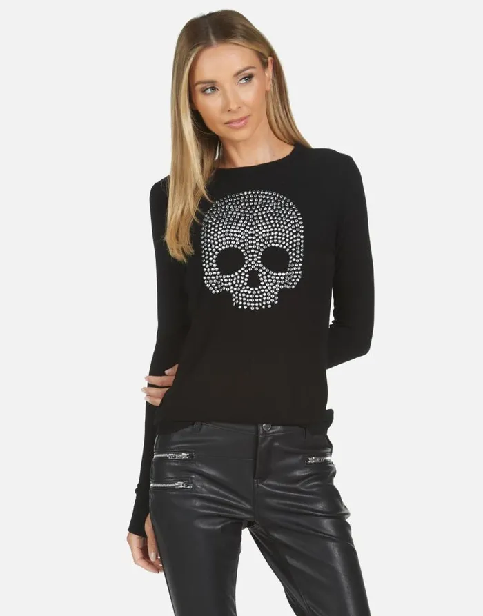 McKinley X Nailhead Skull Black Women Lauren Moshi Long Sleeve