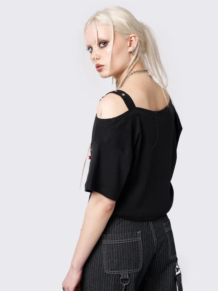 Me Vs Everyone Black Off Shoulder Top Women Minga London Tops and TShirts Me Vs Everyone Black Off Shoulder Top Women Minga London Tops and TShirts