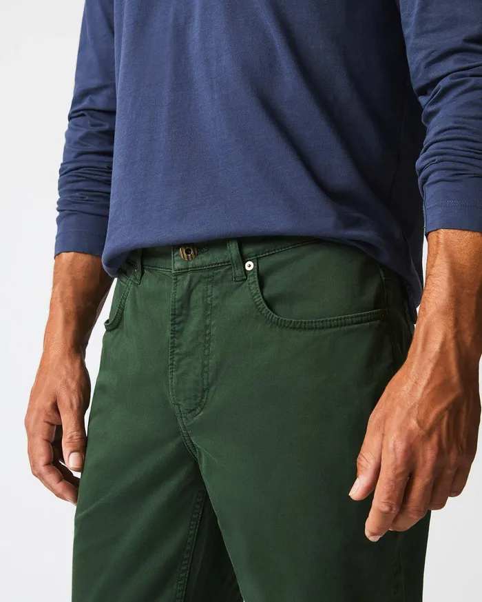 Men 5 Pocket Pant Pine Green Billy Reid Bottoms