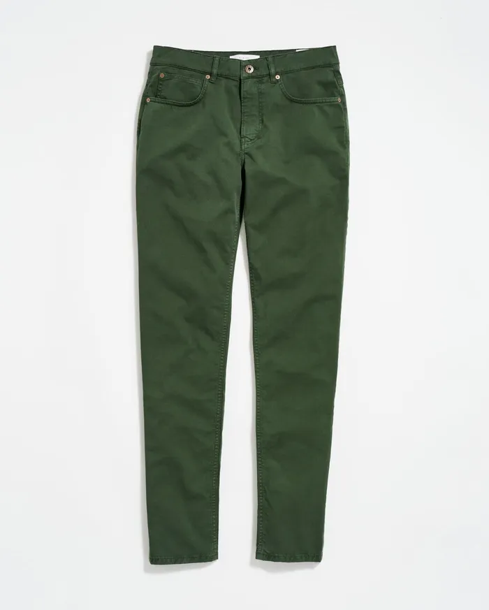 Men 5 Pocket Pant Pine Green Billy Reid Bottoms