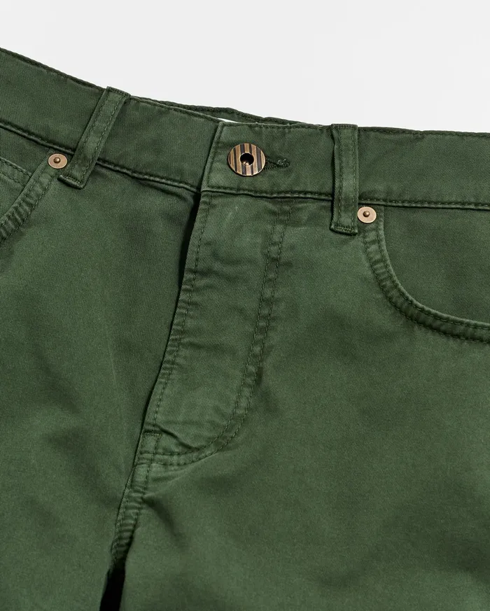 Men 5 Pocket Pant Pine Green Billy Reid Bottoms