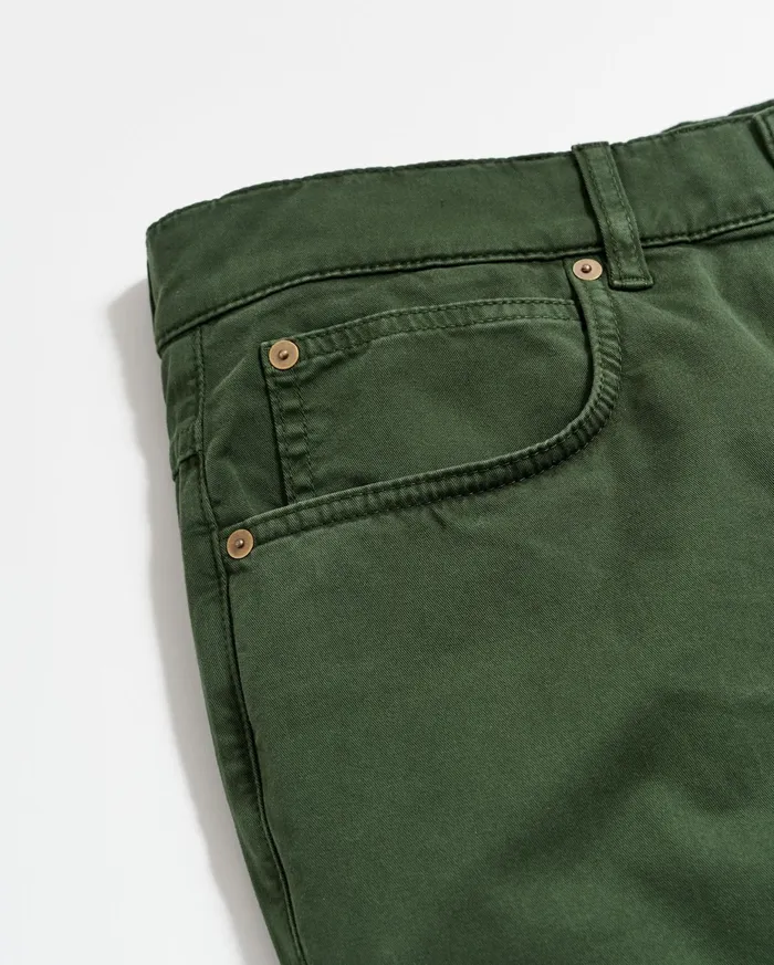 Men 5 Pocket Pant Pine Green Billy Reid Bottoms