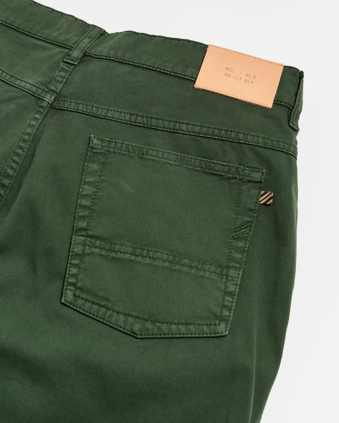 Men 5 Pocket Pant Pine Green Billy Reid Bottoms