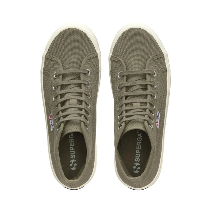Men Ankle Boots Unisex 2341 ALPINA Laced GREEN SAFARIF AVORIO Superga Ankle Boots