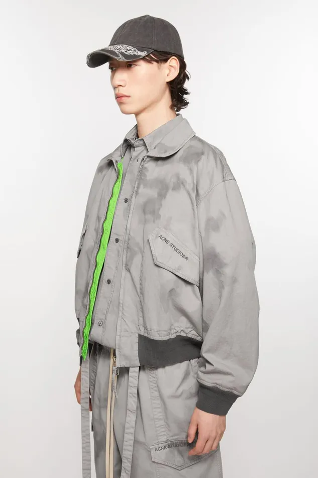 Men Bomber Jacket Mid Grey Acne Studios Outerwear