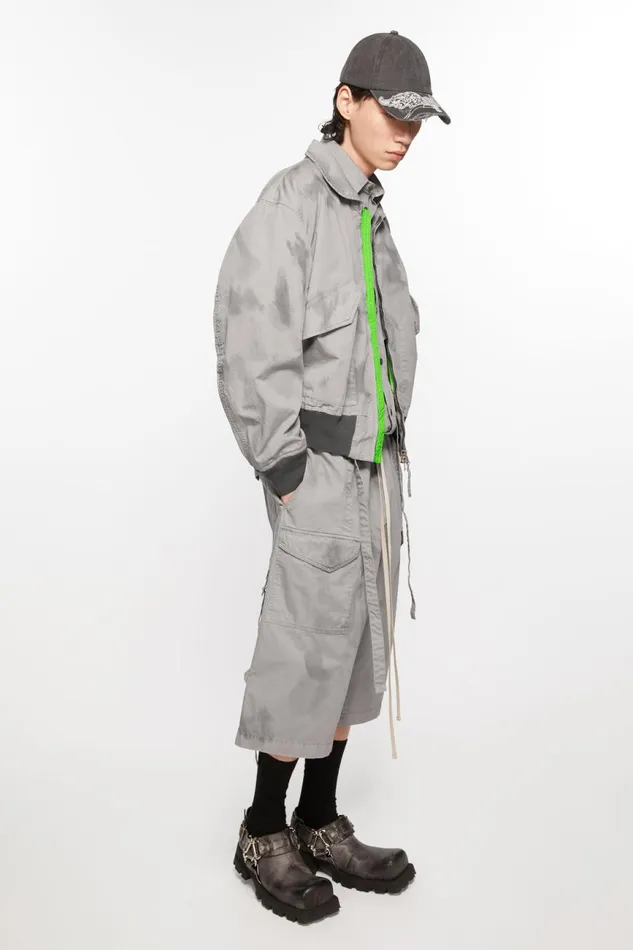 Men Bomber Jacket Mid Grey Acne Studios Outerwear