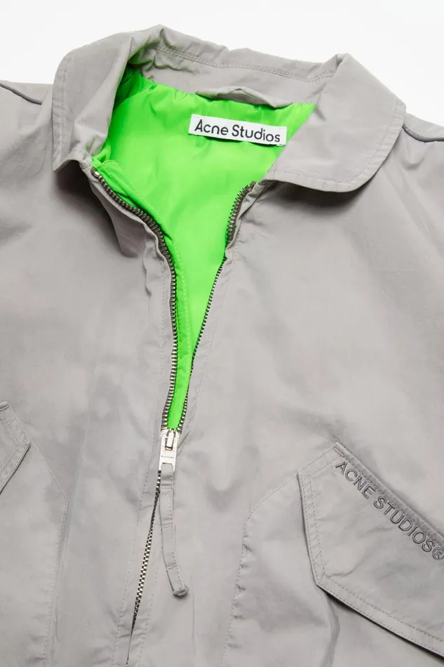 Men Bomber Jacket Mid Grey Acne Studios Outerwear