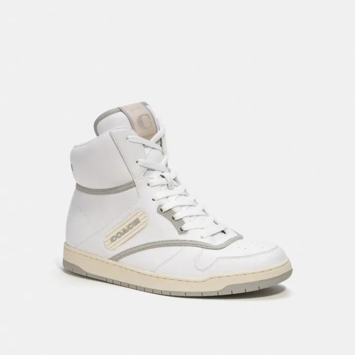 Men C202 High Top Sneaker Optic White Coach Sneakers