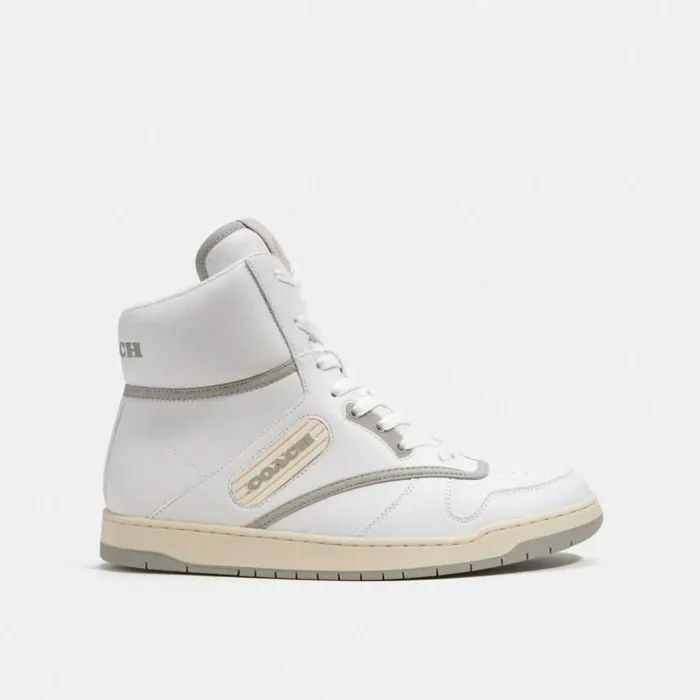 Men C202 High Top Sneaker Optic White Coach Sneakers