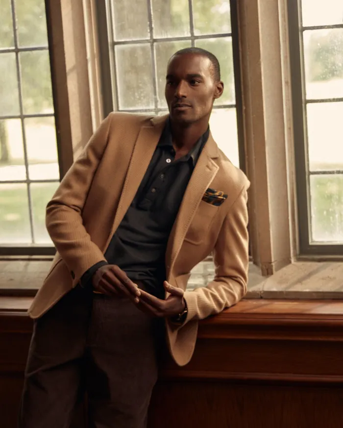 Men Camel Hair Archie Jacket Camel Billy Reid Suiting