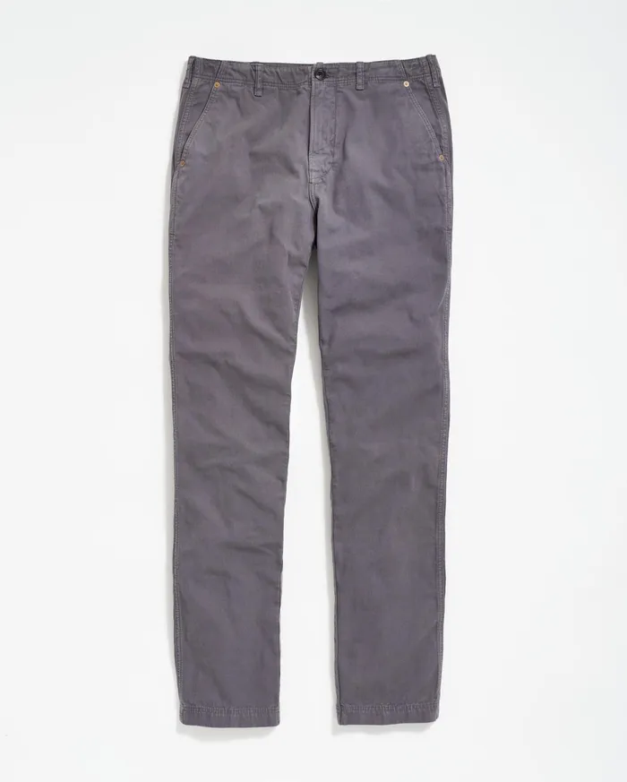 Men Canvas Chino Pant Asphalt Billy Reid Bottoms
