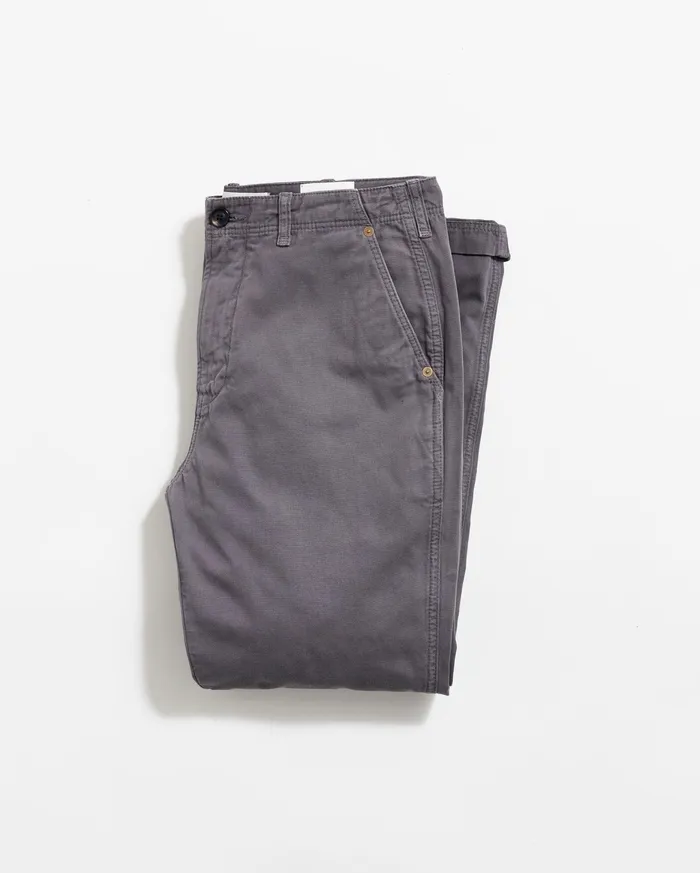 Men Canvas Chino Pant Asphalt Billy Reid Bottoms