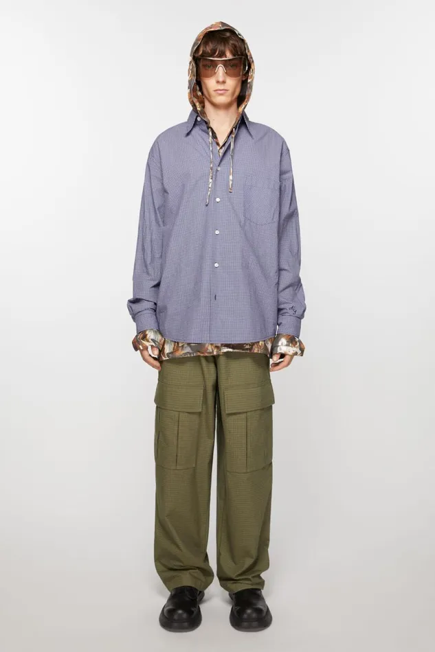Men Cargo Trousers Olive Green Acne Studios Trousers