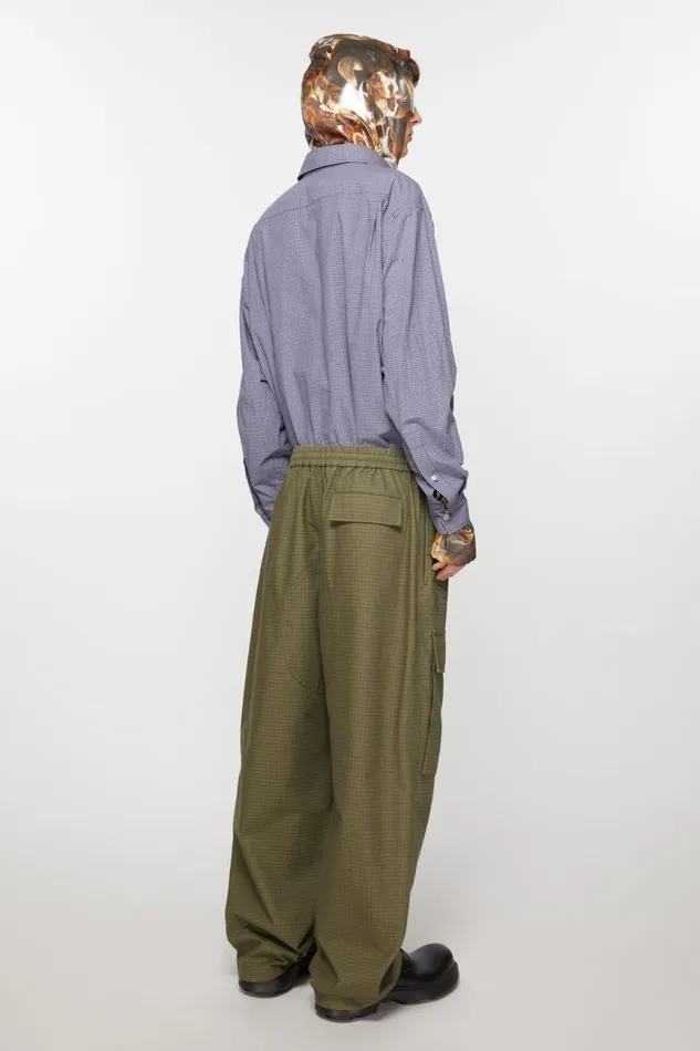 Men Cargo Trousers Olive Green Acne Studios Trousers