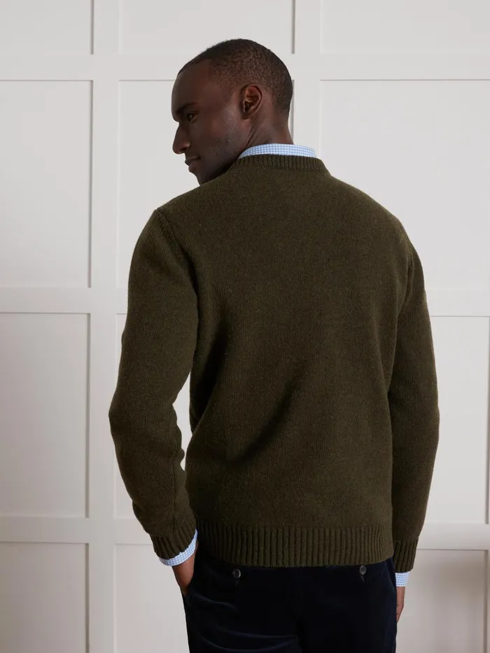 Men Clothing Cyrillus CableKnit Rollneck Sweater Kaki