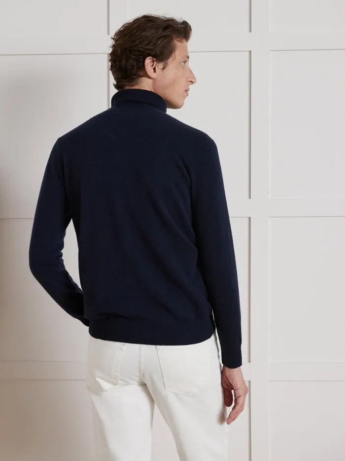 Men Clothing Cyrillus Rollneck Sweater 8211 The Cashmere Collection Marine