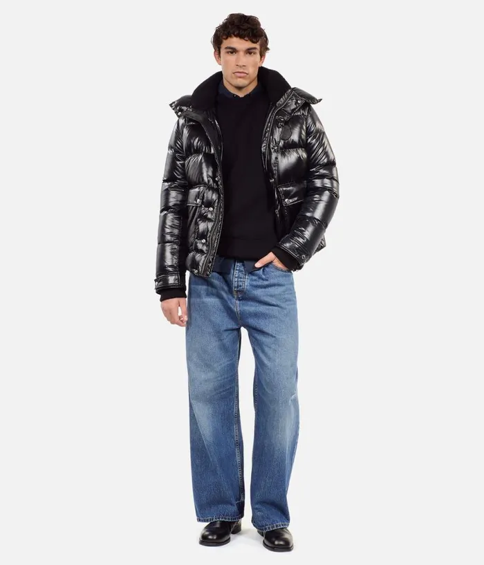 Men Coats and Jackets THE KOOPLES Black Blazon Down Jacket