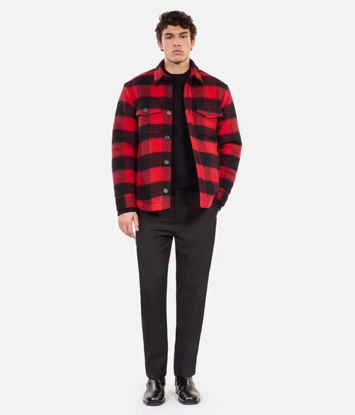 Men Coats and Jackets THE KOOPLES Overshirtstyle Checked Jacket