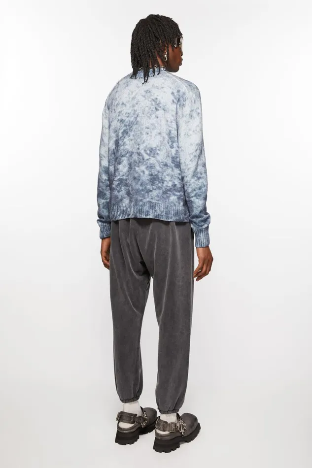 Men Cotton Sweatpants Faded Black Acne Studios Trousers