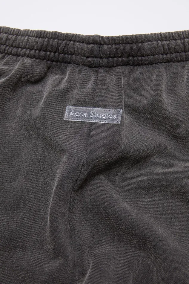 Men Cotton Sweatpants Faded Black Acne Studios Trousers
