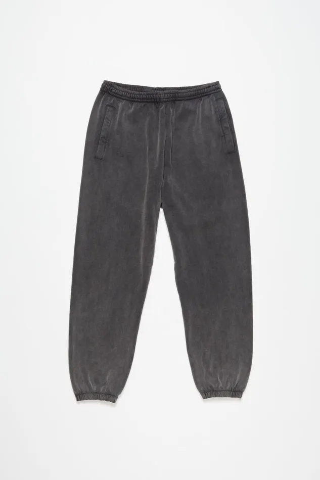 Men Cotton Sweatpants Faded Black Acne Studios Trousers