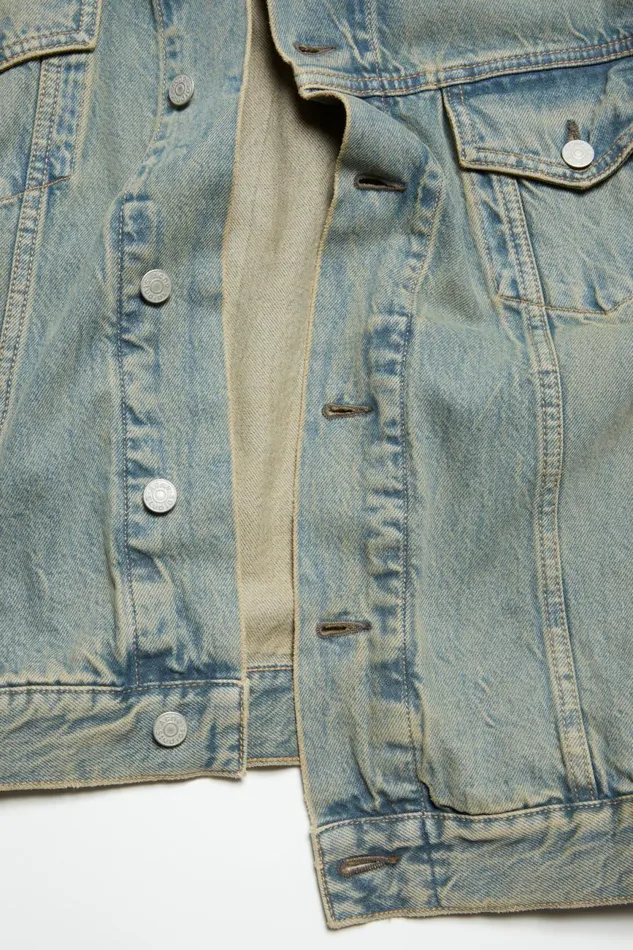 Men Denim Jacket 8211 Oversized Fit Bluebeige Acne Studios Outerwear