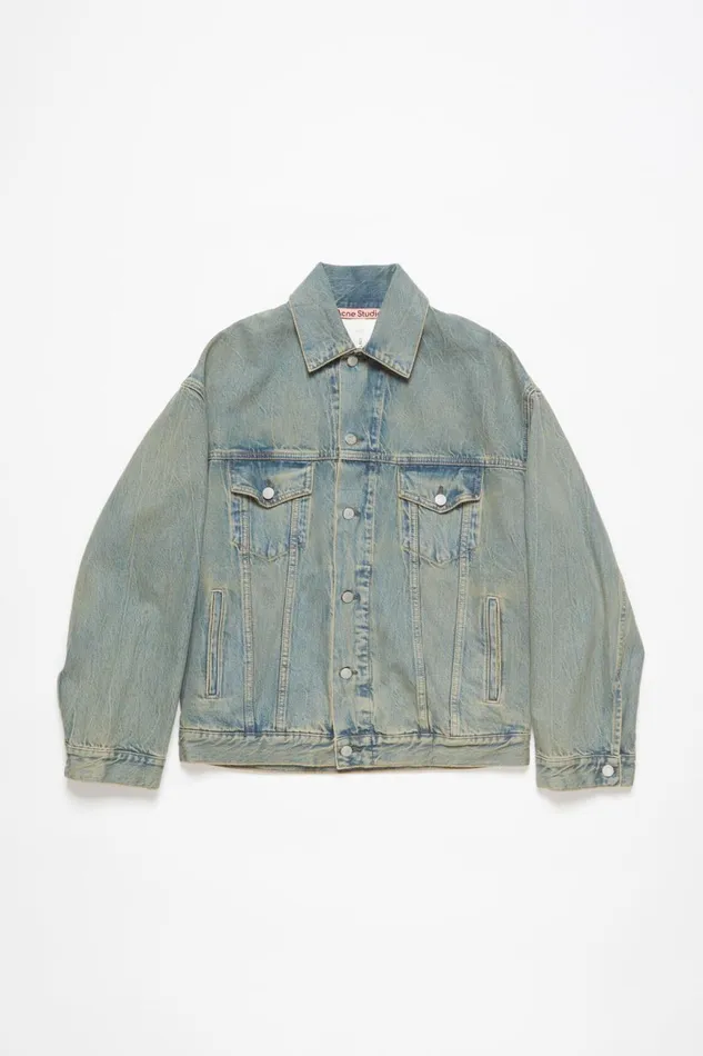 Men Denim Jacket 8211 Oversized Fit Bluebeige Acne Studios Outerwear