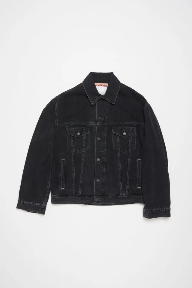 Men Denim Jacket 8211 Relaxed Fit Black Acne Studios Outerwear