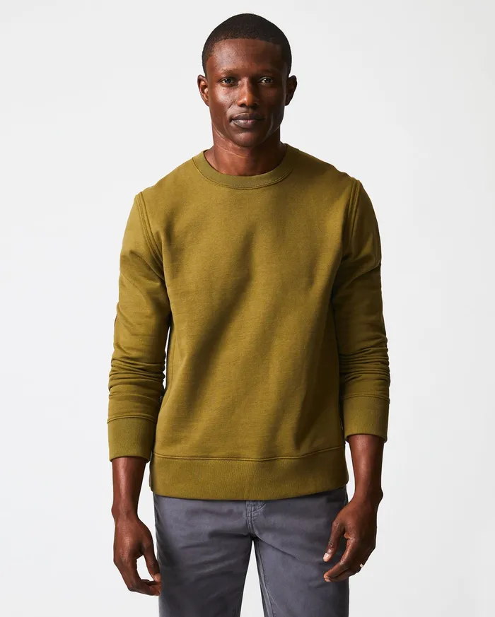 Men Dover Sweatshirt Olive Drab Billy Reid Sweaters and Sweatshirts