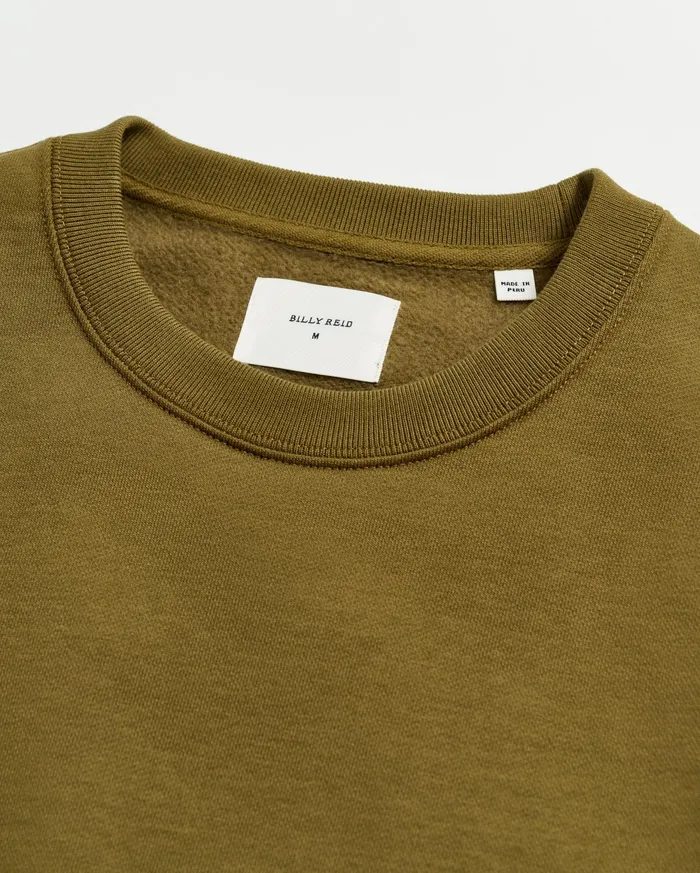 Men Dover Sweatshirt Olive Drab Billy Reid Sweaters and Sweatshirts